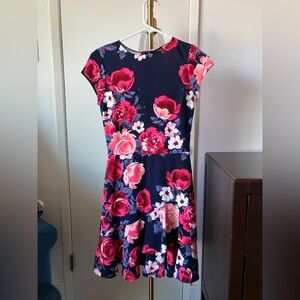 Size Small floral Aqua dress